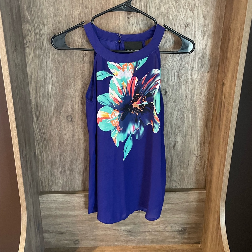 Gorgeous floral Cynthia Rowley halter tank